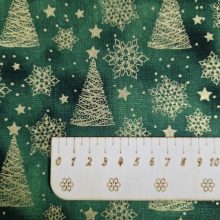 Karácsonyi textil - zöld és arany