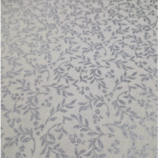 Karácsonyi textil - ezüst leveles
