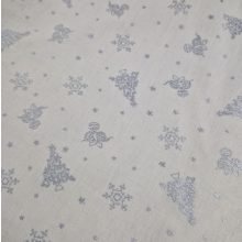 Karácsonyi textil - ezüst karácsonyfás