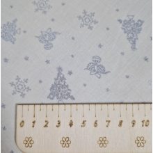 Karácsonyi textil - ezüst karácsonyfás