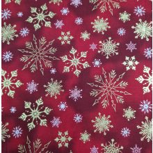 Karácsonyi textil - piros csillagos