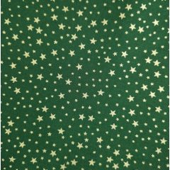 Karácsonyi textil - zöld és arany csillagos