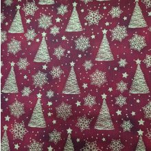 Karácsonyi textil - piros karácsonyfás