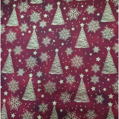Karácsonyi textil - piros karácsonyfás