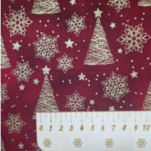 Karácsonyi textil - piros karácsonyfás