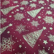 Karácsonyi textil - piros karácsonyfás