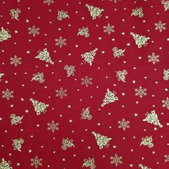 Karácsonyi textil - Piros mintás