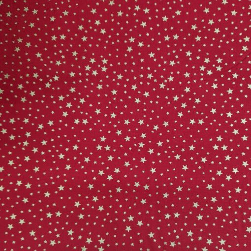 Karácsonyi textil - Piros-arany csillagos