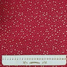 Karácsonyi textil - Piros-arany csillagos