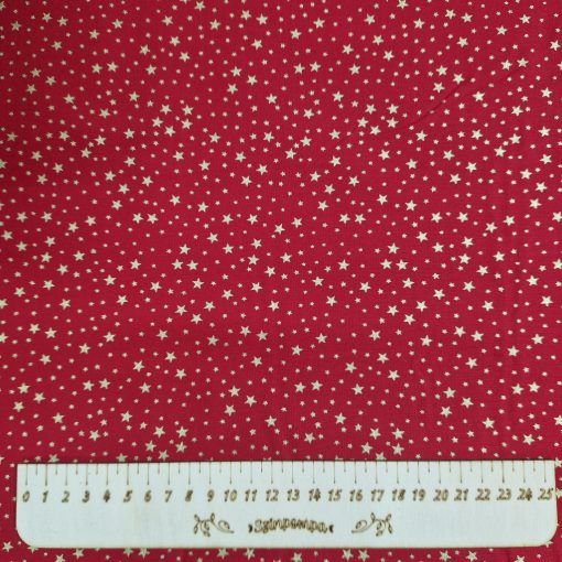 Karácsonyi textil - Piros-arany csillagos