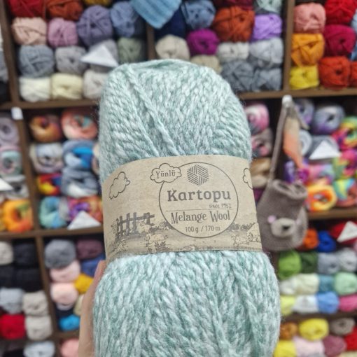 Kartopu Melange Wool - Zöld melír - 9000