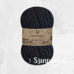Kartopu Melange Wool - Fekete - 940