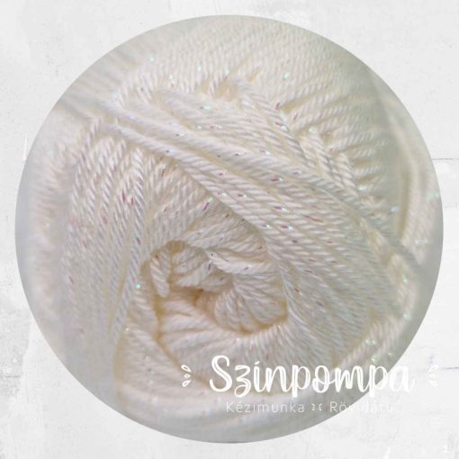 Kartopu Lotus Lux - Fehér, csillogó fém szállal