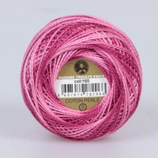 Madame Tricote Paris - Coton Perlé 8 - 0165 - Rózsaszín színátmenetes