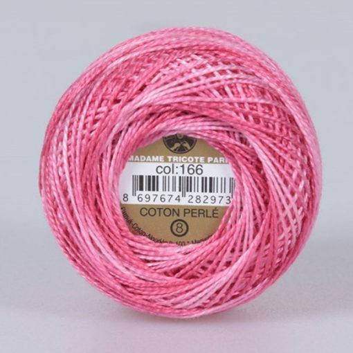 Madame Tricote Paris - Coton Perlé 8 - 0166 - Rózsaszín színátmenetes