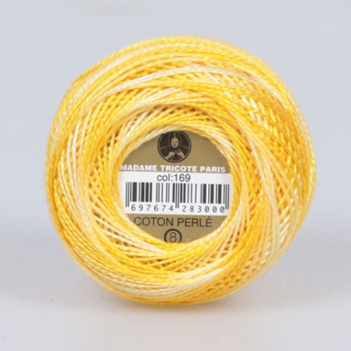 Madame Tricote Paris - Coton Perlé 8 - 0169 - Sárga színátmenetes
