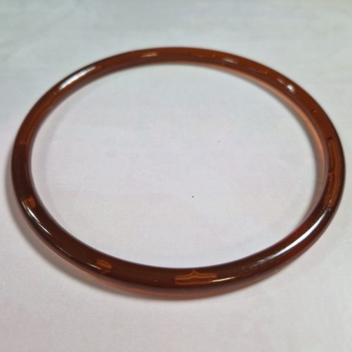 Műanyag karika - borostyán - 13 cm
