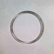 Műanyag karika - szürke glitteres - 13 cm