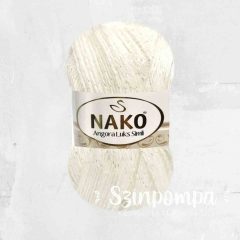 Nako Angora Luks Simli - Fehér