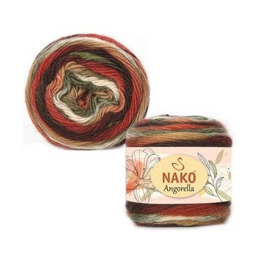 Nako Angorella  - Zöld-narancs-barna árnyalat