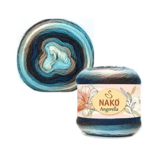 Nako Angorella  - Barna-fehér-kék árnyalat