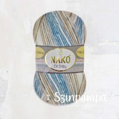 Nako Elit Baby Mini Batik - Világosbarna-ekrü-kék