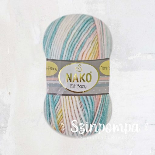 Nako Elit Baby Mini Batik - Rózsaszín-kék-sárga-fehér