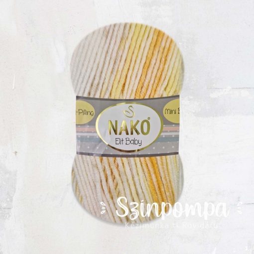 Nako Elit Baby Mini Batik - Sárga-bézs-ekrü