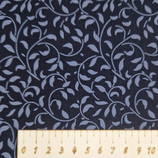Fekete leveles textil