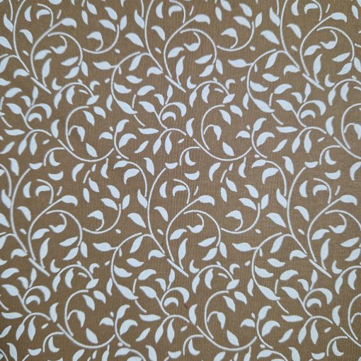 Mustárszín leveles textil