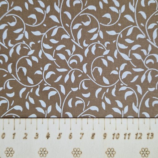 Mustárszín leveles textil