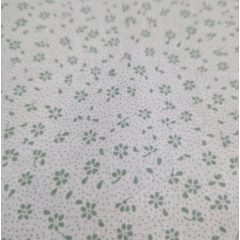 Virágos textil - Fehér és menta 