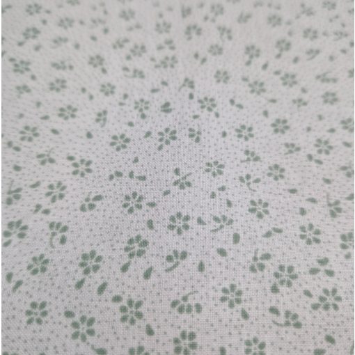 Virágos textil - Fehér és menta 