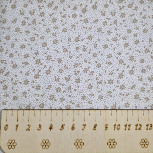 Virágos textil - Fehér és bézs