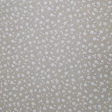 Virágos textil - Bézs és fehér