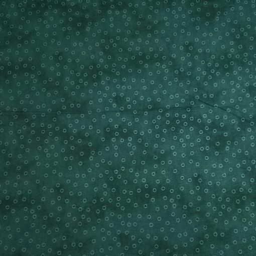 Mintás textil - Fenyőzöld pöttyös