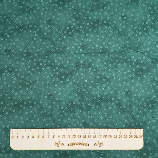 Mintás textil - Fenyőzöld pöttyös