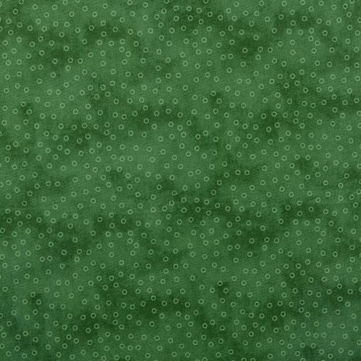 Mintás textil - Fenyőzöld pöttyös