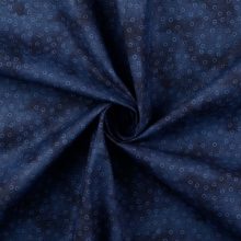 Mintás textil - Sötétkék pöttyös