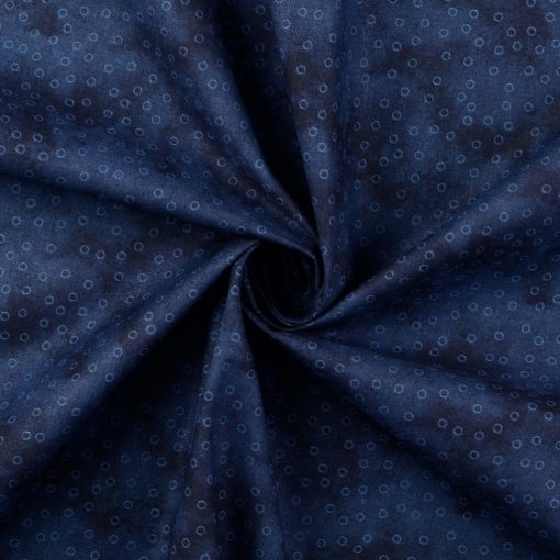 Mintás textil - Sötétkék pöttyös