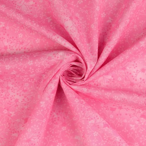 Mintás, kapros textil - Rózsaszín