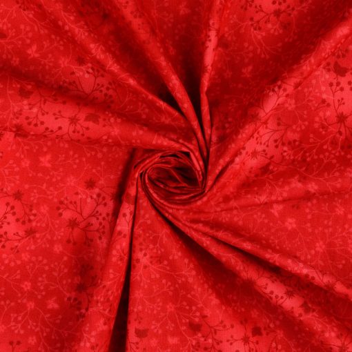 Mintás, kapros textil - Piros