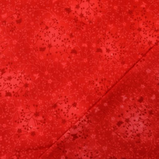 Mintás, kapros textil - Piros