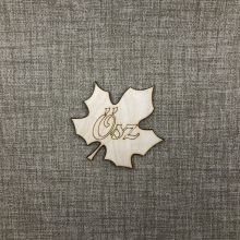 Levél ősz felirattal