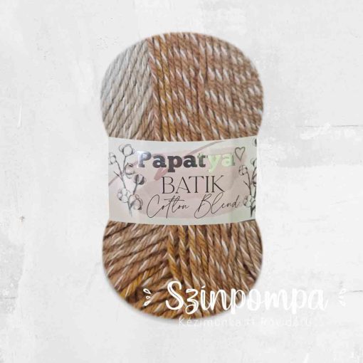 Papatya Batik Cotton Blend - Bézs-zöld - 1011