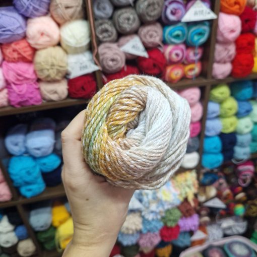 Papatya Batik Cotton Blend - Bézs-zöld - 1011