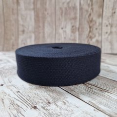 Heveder 3 cm-es - fekete pamut