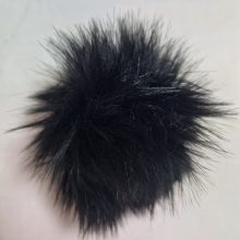  Pompon - Fekete - 10 cm