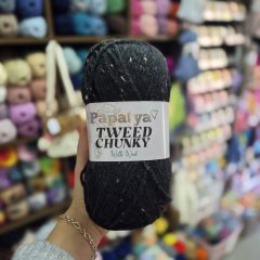 Papatya Tweed Chunky - Fekete
