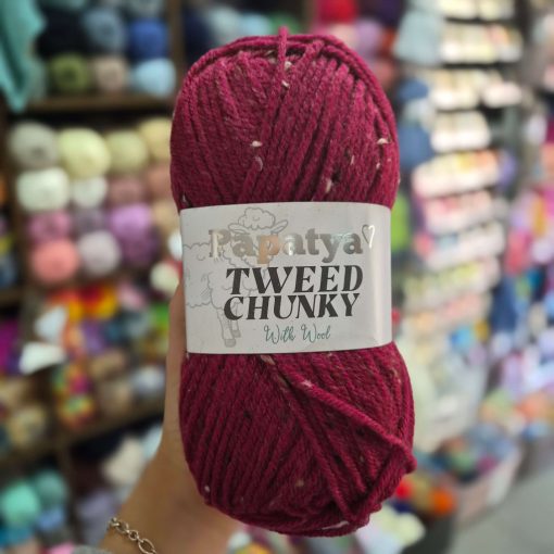 Papatya Tweed Chunky - Bordó